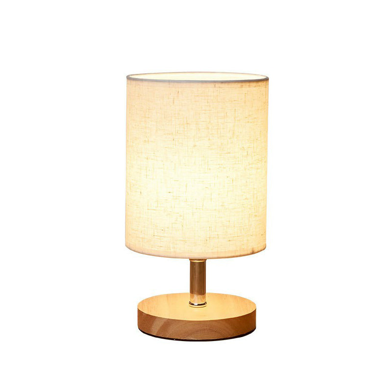 Wood & Linen Table Lamp – Minimalist Design