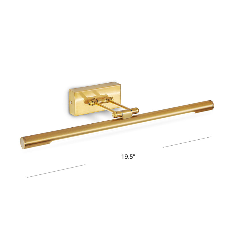 Rotatable Tubular Vanity Wall Sconce Antique Style Metal LED Wall Mount Lighting | Kalsten