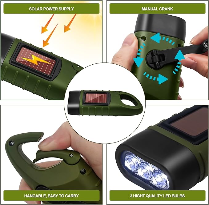 BrightTrail Solar-Crank-LED-Flashlight | Kalsten