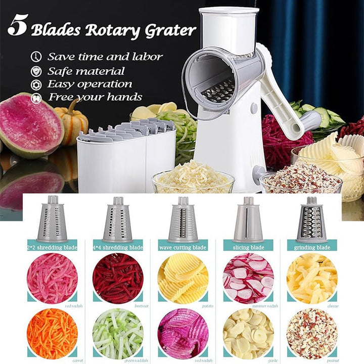 5-in-1 Rotating Cheese Slicer and Grater | Kalsten