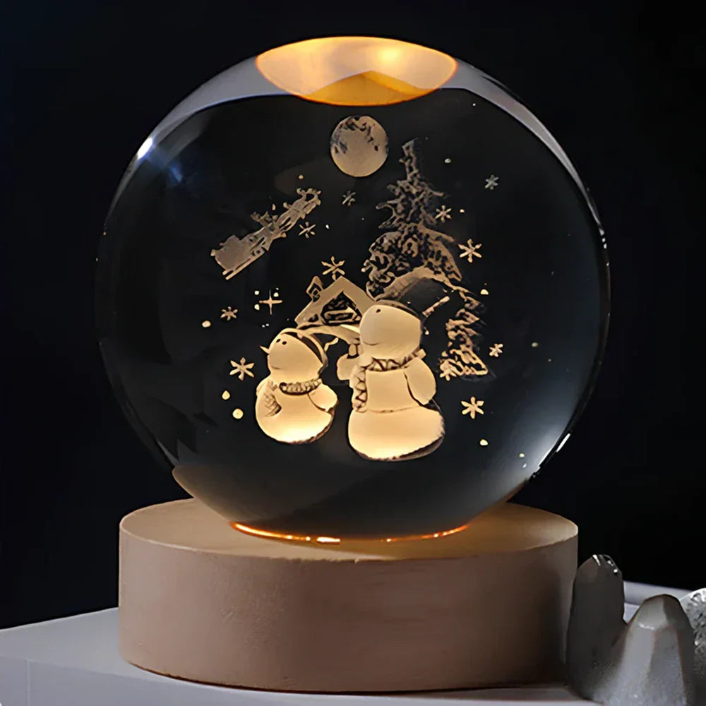 3D Crystal Ball LED Night Light