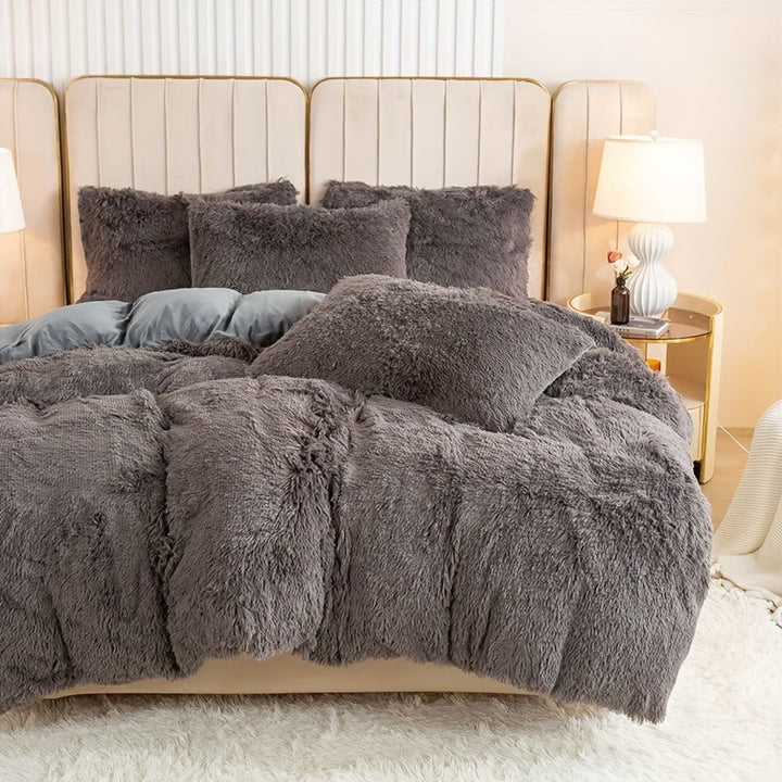 Ultra Soft Plush Duvet Cover Set with Zipper - Luxury & Comfort Kalsten