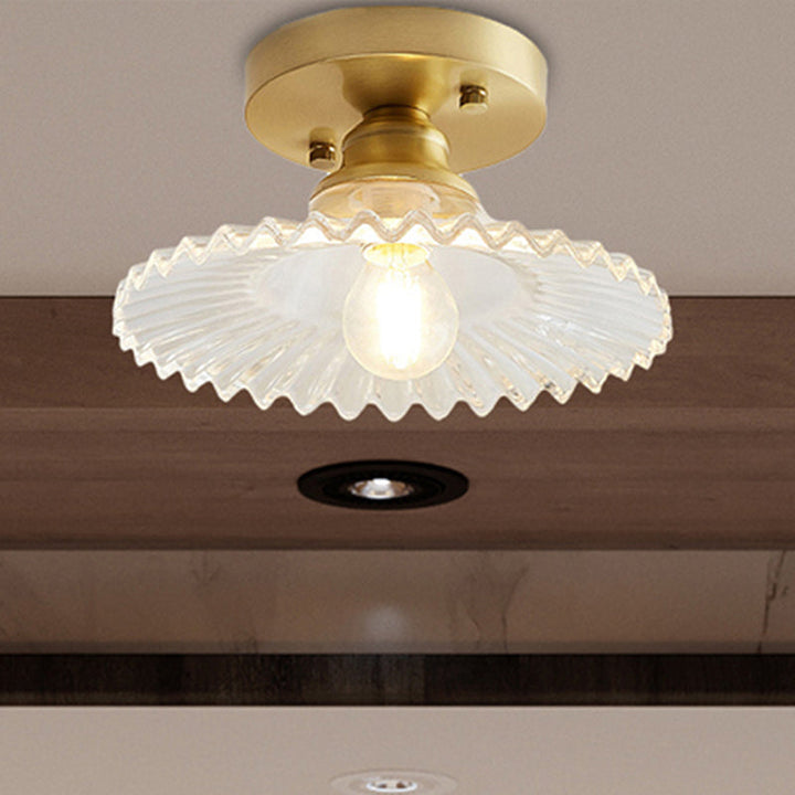 LumiCraft – Industrial Ceiling Lamp with Green Glass Shade | Kalsten