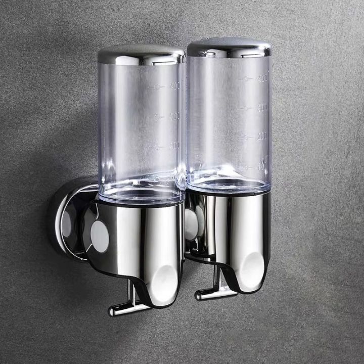 Kalsten | Wall Mounted Soap Dispenser | SudsStation Bathroom Organizer | Stainless Steel & ABS | 16.9 fl oz | Set of 1–3