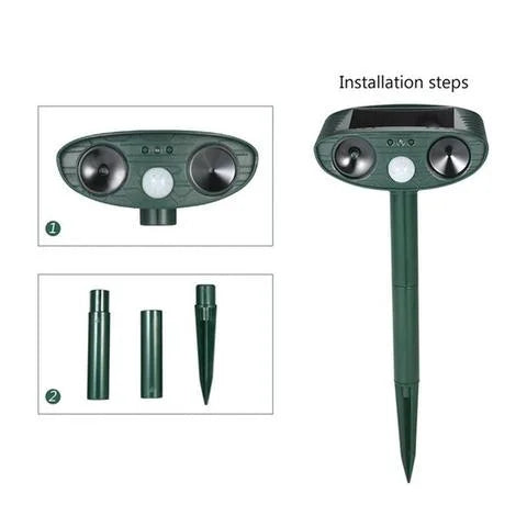 Kalsten | Ultrasonic Deer Repeller - Pack Of 4 Solar Powered - Get Rid of Deer in 48 Hours