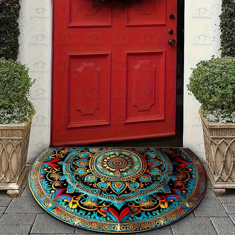 Half Moon Mandala Door Mat Noxord
