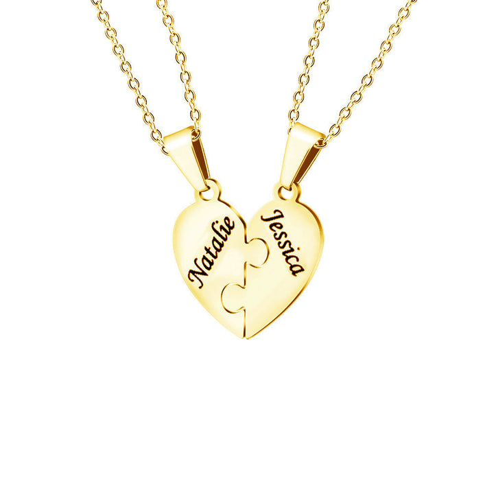 Kalsten | Personalized Family Heart Puzzle Necklace