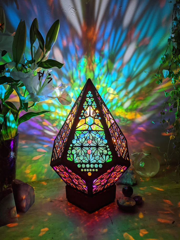 Kalsten | Glass-in-Block Style LED Table Lamp - LumiAura