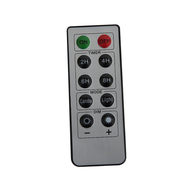 LED Candle in Glass with Moving Flame and Remote Control -White- 3 pieces. | Kalsten