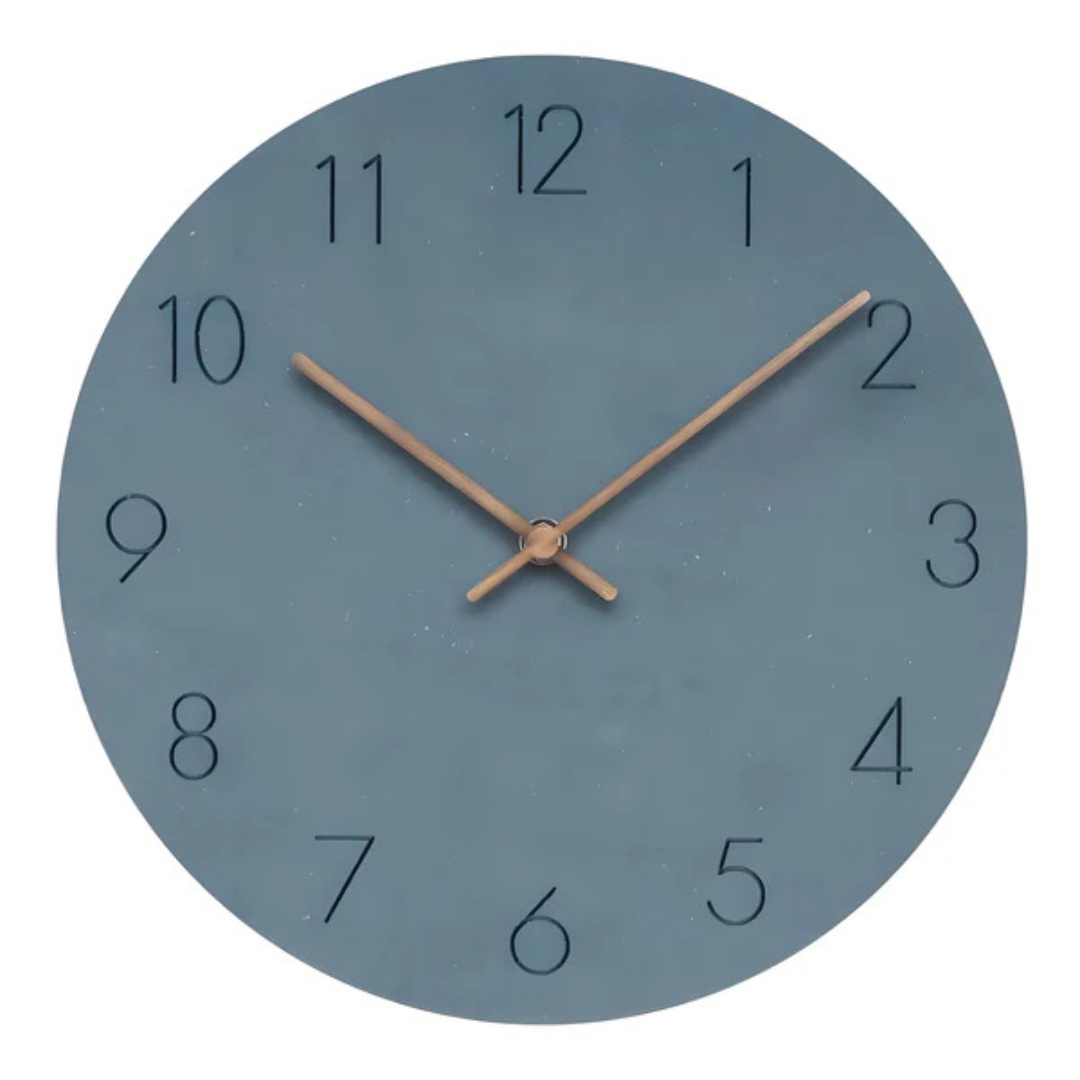 Large Wooden Wall Clock – Minimalist Design with Silent Movement | Kalsten