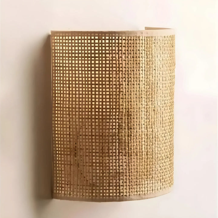 Woven Rattan Wall Lamp – Modern Design