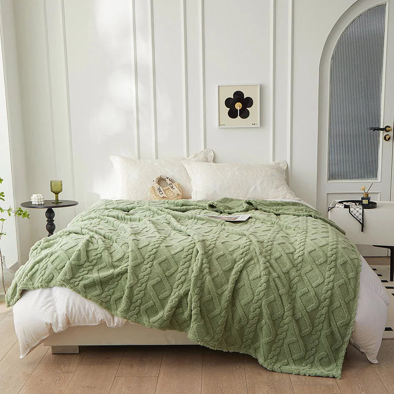 Luxury Lambswool Blanket for Bedroom Kalsten