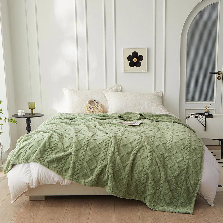 Luxury Lambswool Blanket for Bedroom Kalsten