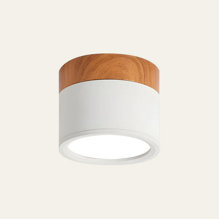 Pink Wood Flush Mount Ceiling Lamp Noxord