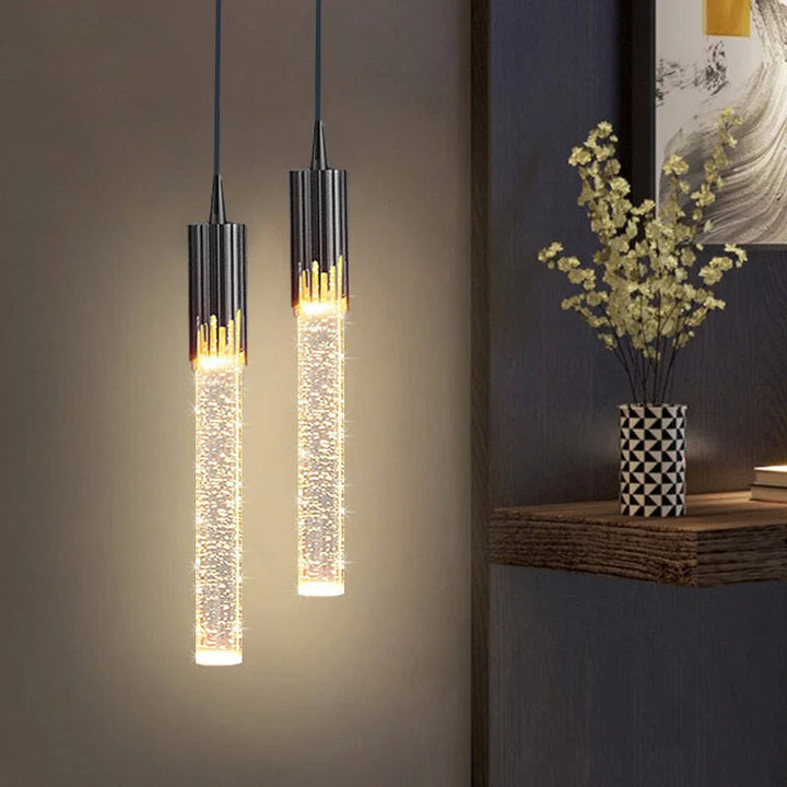 Kalsten | Glass Pendant Lamp in Cylinder Shape - Lustreau