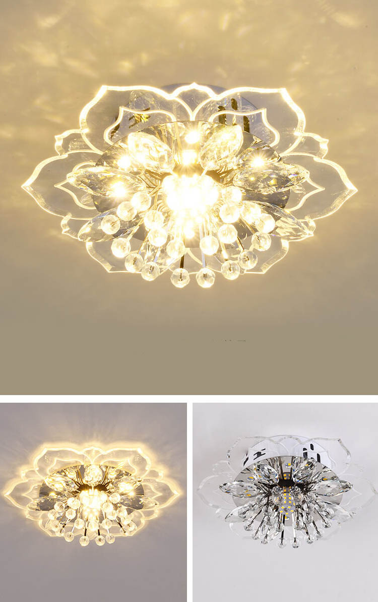 Kalsten GlowPetal | LED Crystal Ceiling Light | Flower Shaped, RGB Color Changing & Energy Efficient