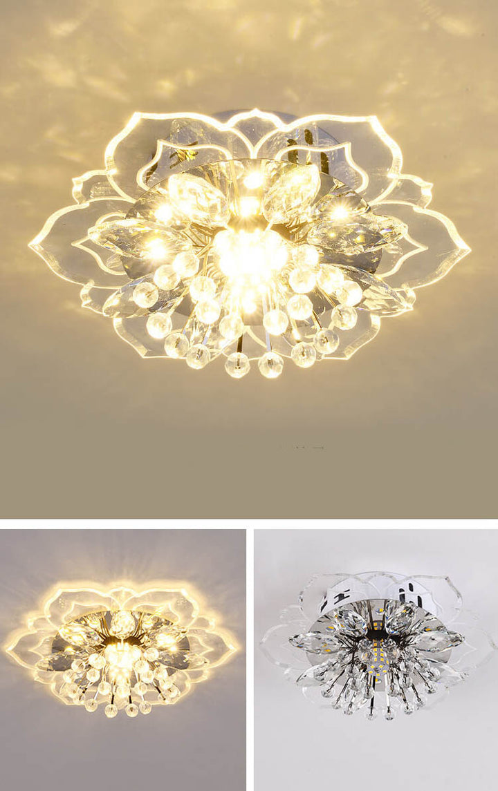 Kalsten GlowPetal | LED Crystal Ceiling Light | Flower Shaped, RGB Color Changing & Energy Efficient