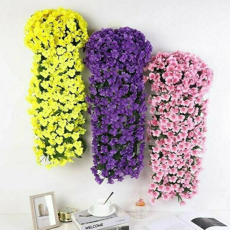 Purple simulated hanging basket | Kalsten