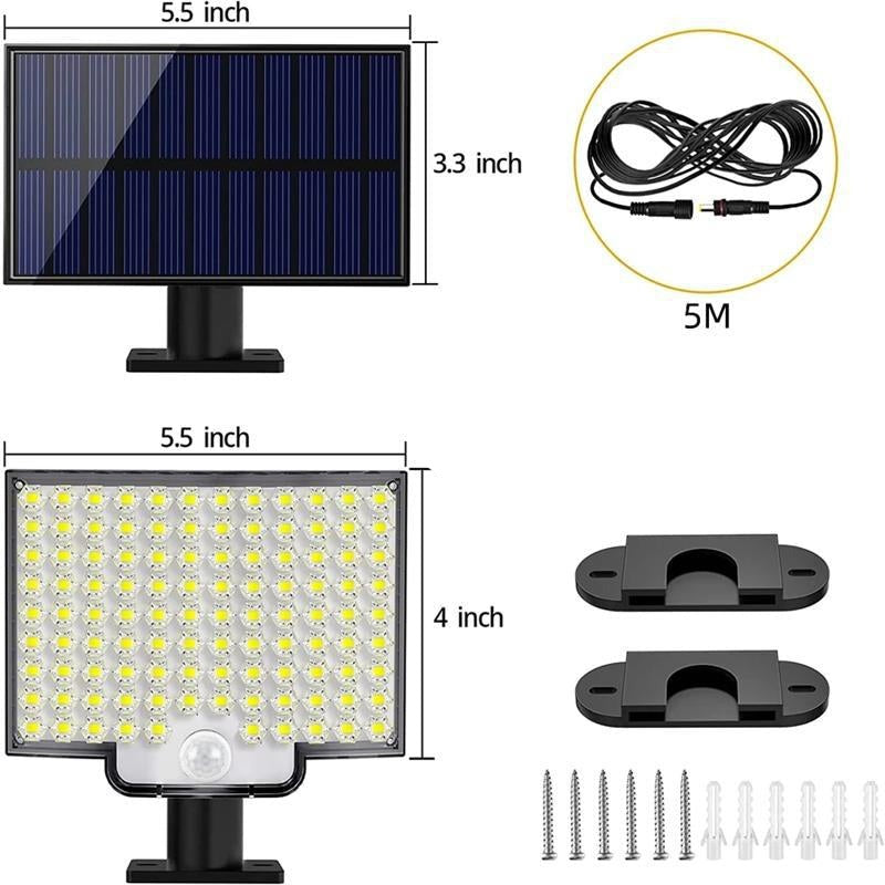 Solar Motion Sensor Security Light – 106 LEDs