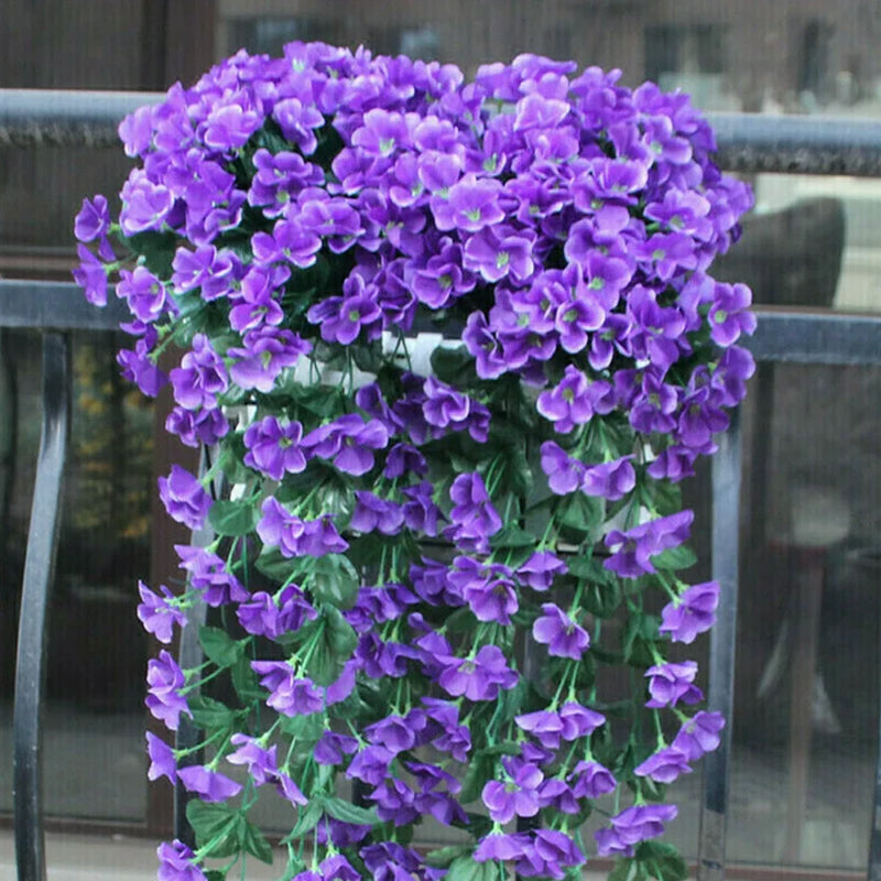 Purple simulated hanging basket | Kalsten