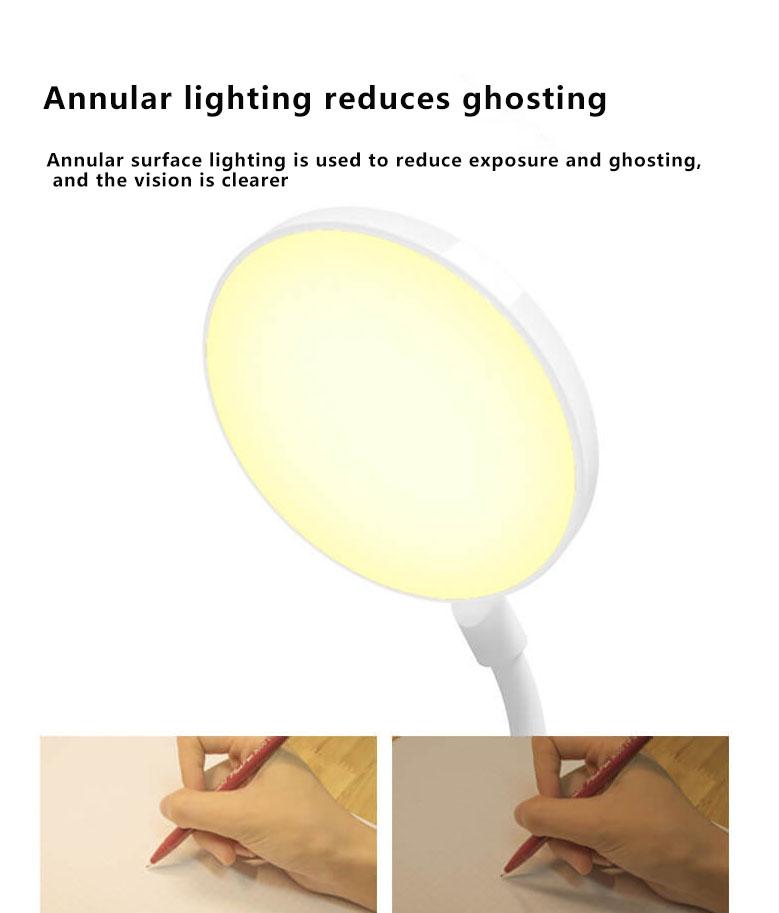 Simple LED Clip Desk Lamp rechargeable Eye Protection Night Light | Noxord