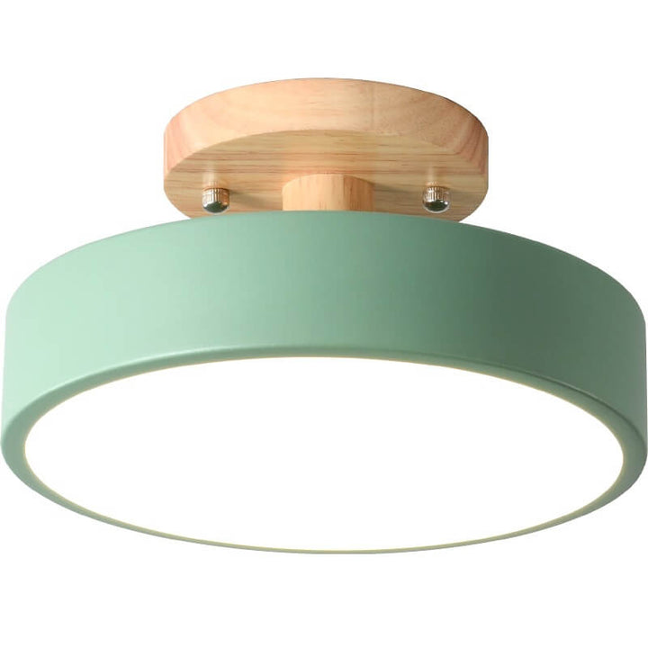 LED Round Ceiling Lamp – Nordic Semi-Flush Design