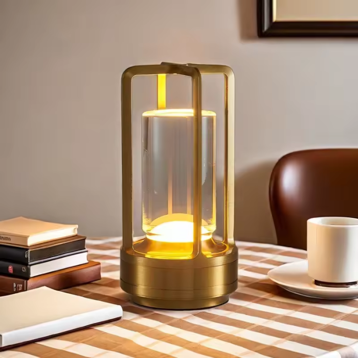 Warm LED Cordless Table Lamp – Battery Operated Nordic Design - LED with Touch Control, Suitable for Bedroom, Home, Outdoor - Ideal Night Light | Kalsten