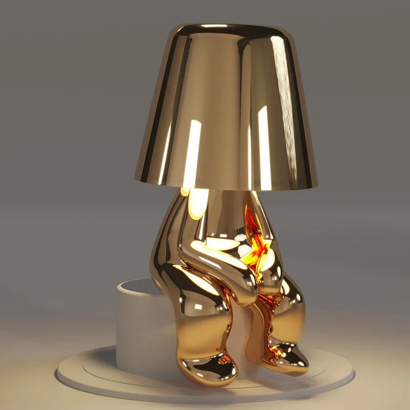 Thinker Little Golden Man Table Lamp | Kalsten