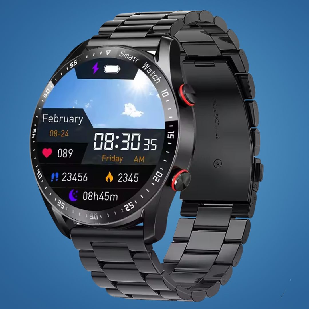 FitTrack | Non-Invasive Fitness Smart Watch - Tracks Physical Activity - Heart Rate - Sleep - Workout - GPS Notifications - Water Resistant Kalsten