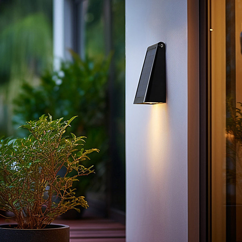 90 Adjustable Intelligent LED Waterproof Black Modern Solar Wall Lights | Kalsten