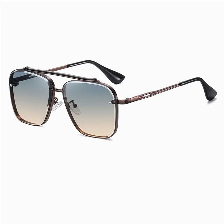 Kalsten | Men’s Gradient Lens Sunglasses with Large Metal Frame