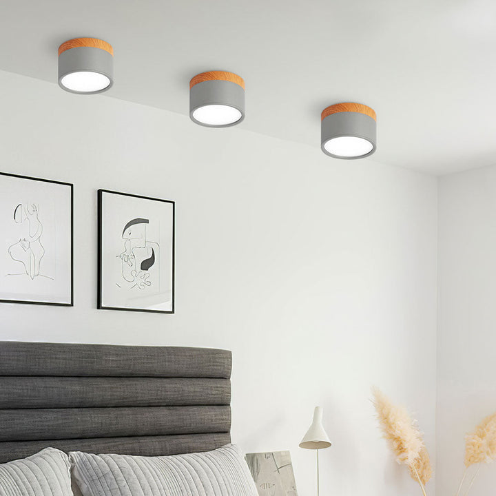 Modern Cylinder LED Flush Mount Ceiling Lamp Noxord