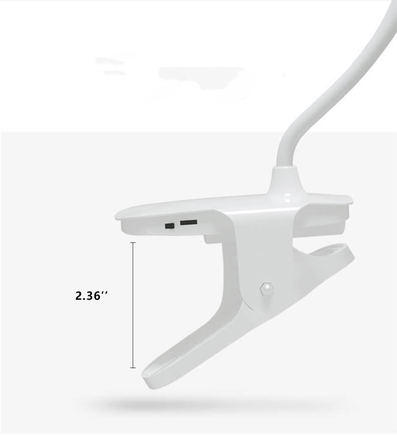 Simple LED Clip Desk Lamp rechargeable Eye Protection Night Light | Noxord