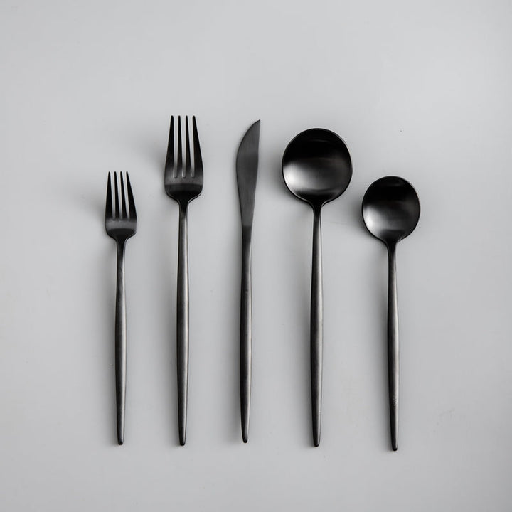 Minimalist Luxury Cutlery Set – 20 pieces, Titanium & Stainless Steel Noxord