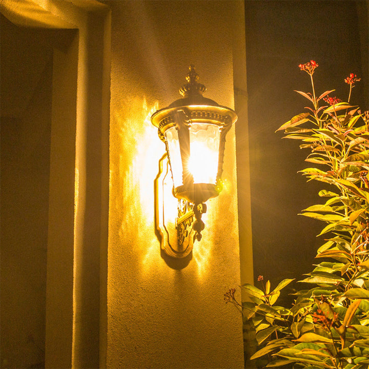 Vintage Glass Outdoor Wall Lantern Noxord