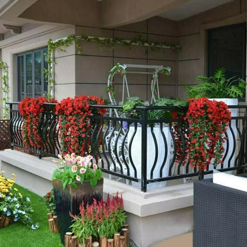 Purple simulated hanging basket | Kalsten