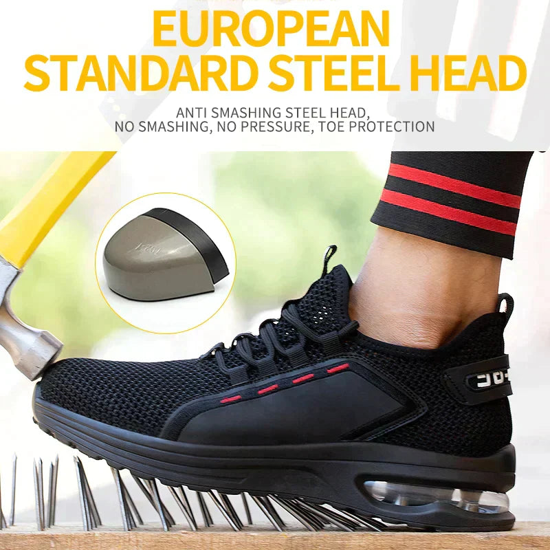 Kalsten | Ultralight, breathable, slip-resistant work shoes with steel toe - Free Shipping