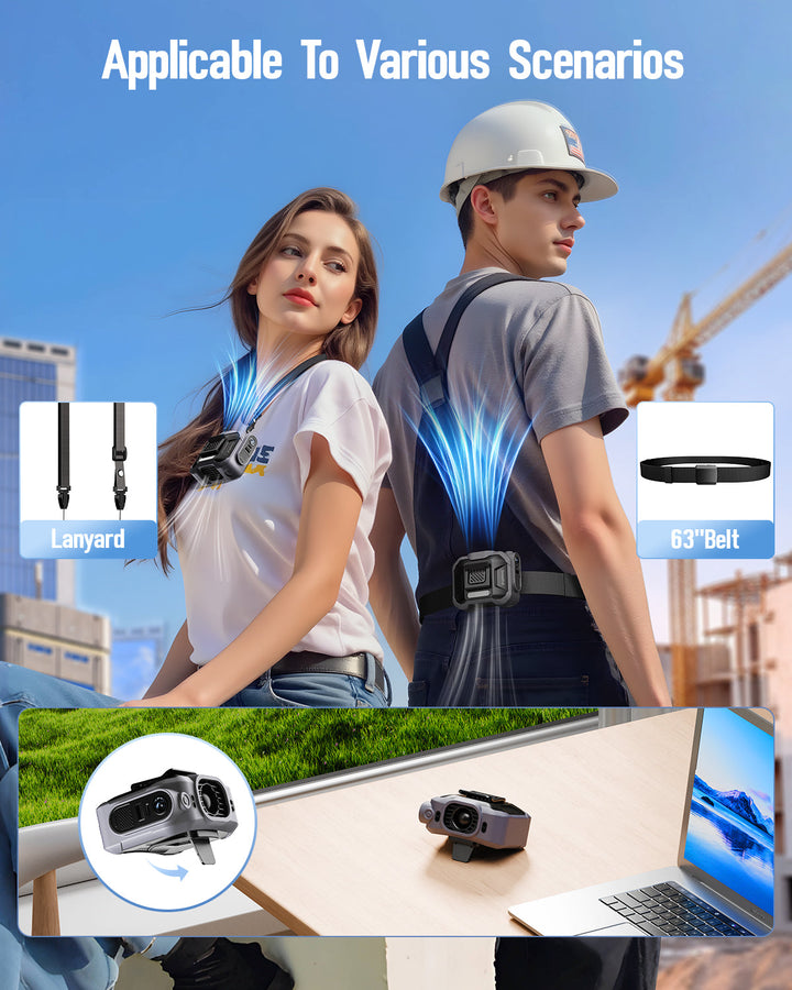 10000mAh Waist fan,Portable Belt Clip on Personal Fan | Kalsten