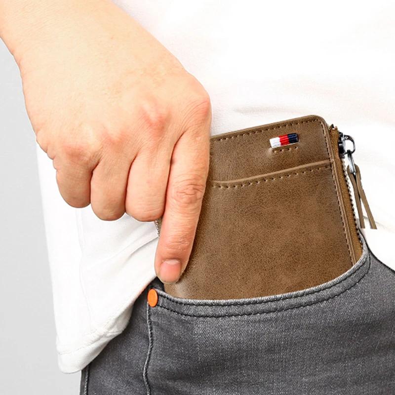 Men’s RFID Leather Zip Wallet