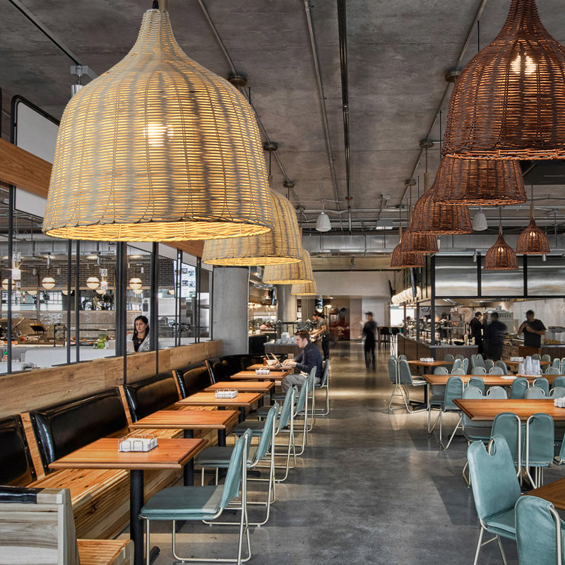 NatureGlow Pendant Lamp - Woven Reed and Bamboo Lighting | Kalsten