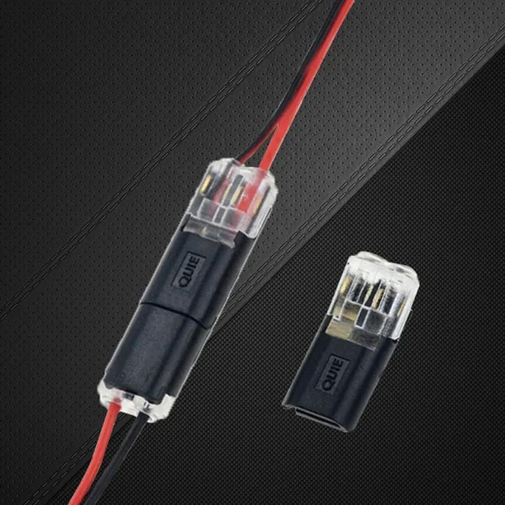 Double wire connector with locking buckle | Kalsten