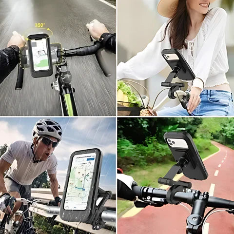 SafeRide Waterproof Phone Holder – 360° Rotatable for Bike and Rainy Weather | Kalsten