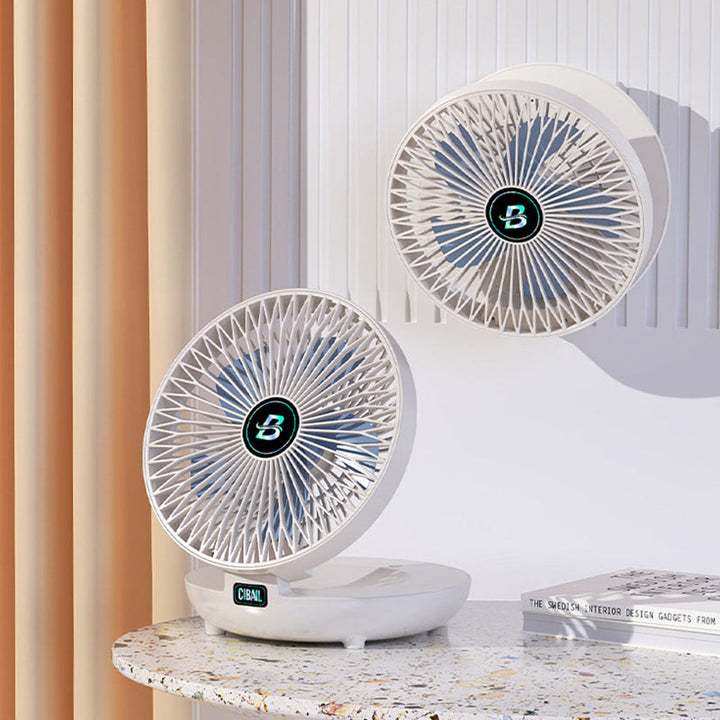 Portable Mini Desktop Fan, USB Rechargeable Adjustable Wall-Mount Fan | Kalsten