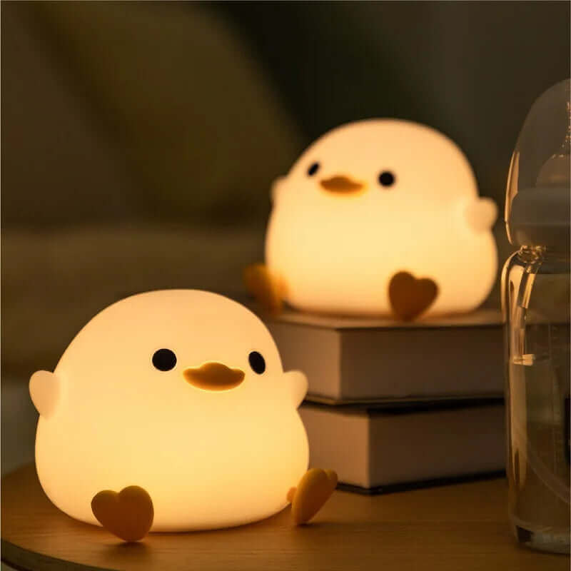 Doudou Duck Silicone Alarm Lamp Ambience Light Bedroom Bedside Lamp Usb Charging With Sleeping Night Light | Kalsten
