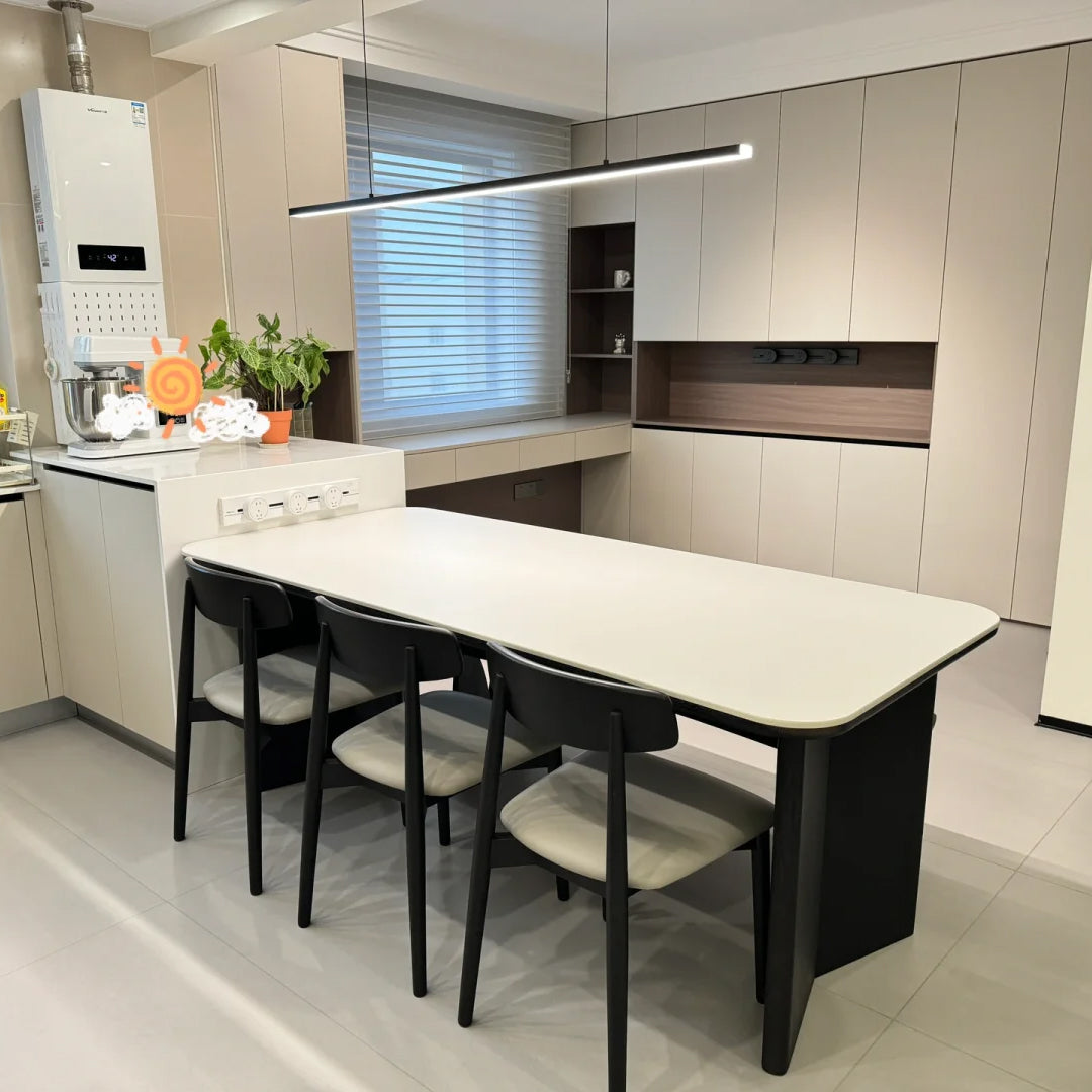 Linear Pendant Light Metal 39 in Adjustable Kitchen Island LED Warm White 3000K-6000K Modern Dining Room Hanging Lamp | Kalsten