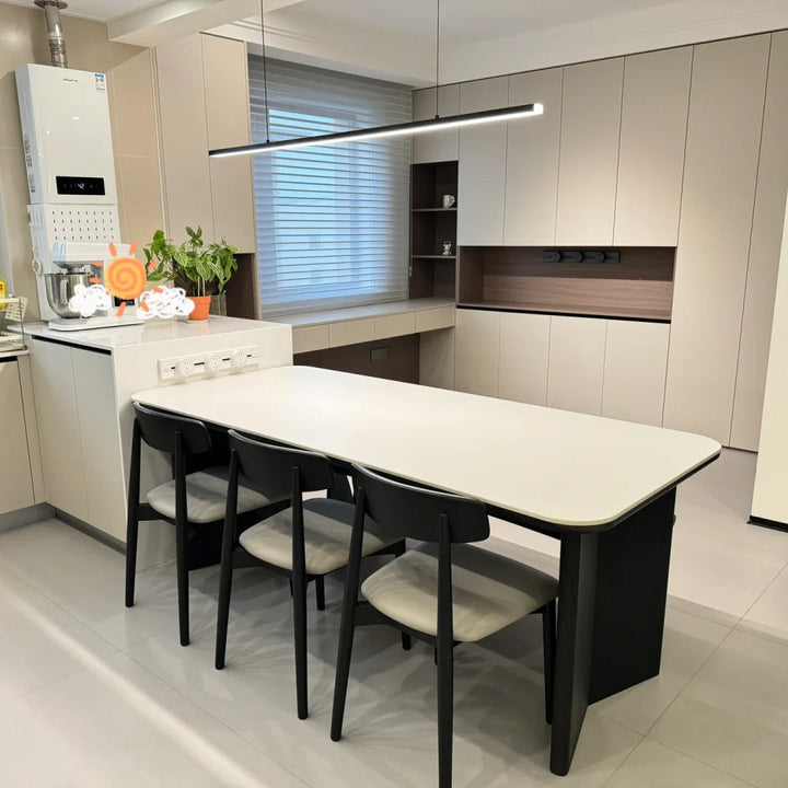 Linear Pendant Light Metal 39 in Adjustable Kitchen Island LED Warm White 3000K-6000K Modern Dining Room Hanging Lamp | Kalsten