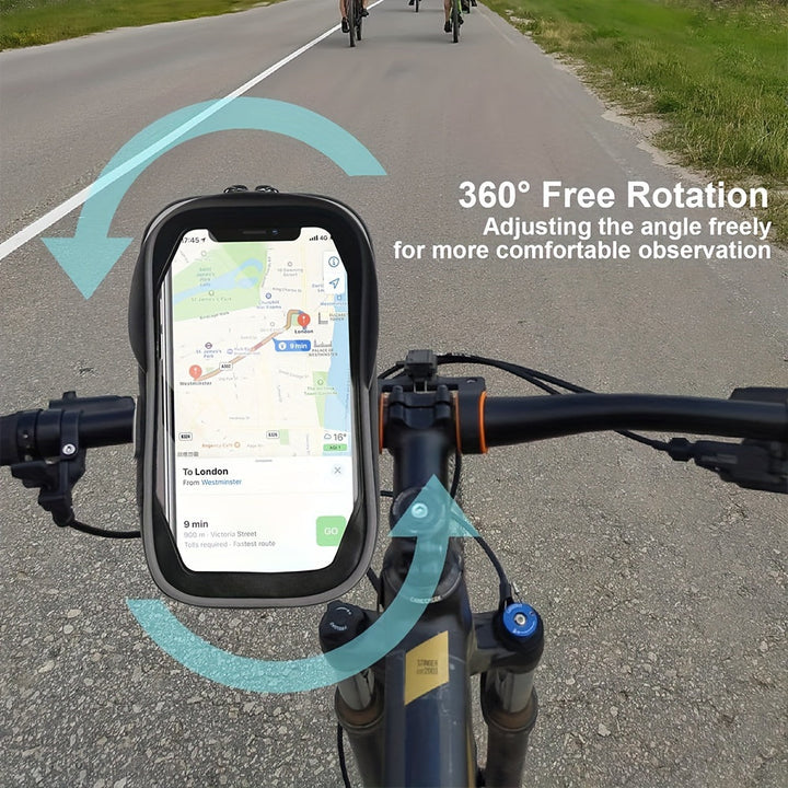 Waterproof Phone Holder for Bicycle and Motorcycle – 360° Rotatable and Suitable for 4.5–6.4 inch | Kalsten
