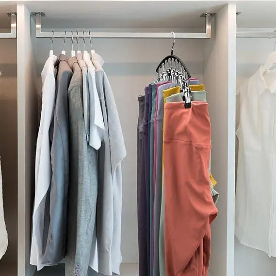 Kalsten | 2-piece Set Leggings Organizer Hangers – with 20 Clips for space-saving storage!