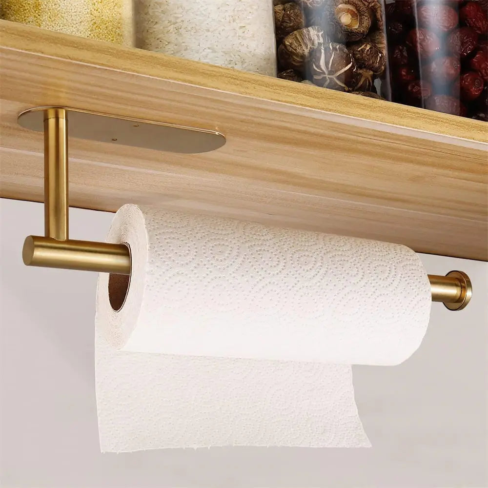 Kalsten | 2-piece set wall-mounted paper roll holder – no drilling, space-saving & modern!