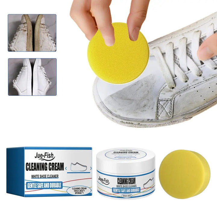Kalsten | 2-piece set white shoe cleaning cream – gentle stain remover for brilliantly clean shoes!